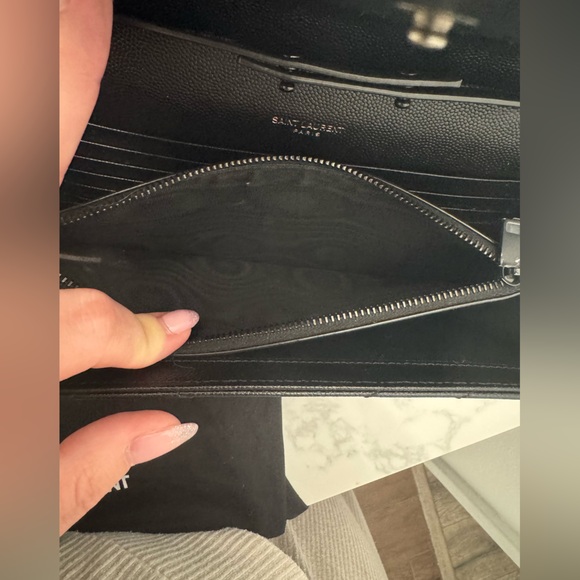Rare Black on Black Yves Saint Laurent Wallet-On-Chain Medium Black on Black 🖤 - Picture 13 of 15